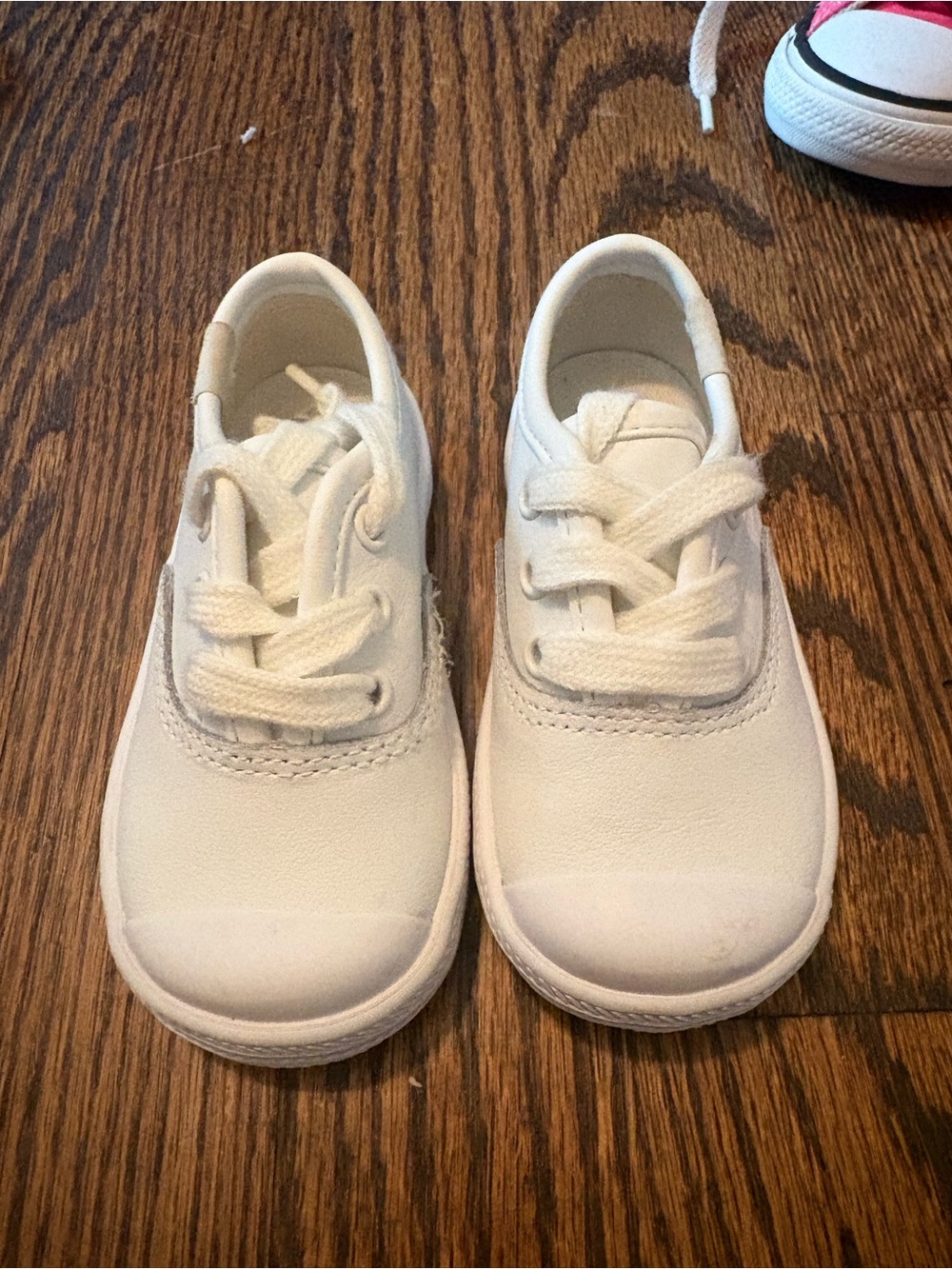 Keds White Kids Canvas Lace-Up Sneakers